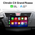 Radio Pantalla CarPlay y Android Auto para Citroen C4 Grand Picasso 2006-2013