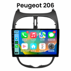 Radio Pantalla CarPlay y Android Auto para Peugeot 206, 206CC, 206SW, 2001-2008
