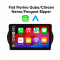 Radio Pantalla CarPlay y Android Auto para  Fiat Fiorino Qubo 2008-2017, Citroen Nemo 2008-2017, Peugeot Bipper 2008-2017