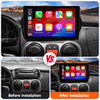 Radio Pantalla CarPlay y Android Auto para  Fiat Fiorino Qubo 2008-2017, Citroen Nemo 2008-2017, Peugeot Bipper 2008-2017