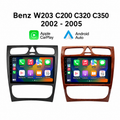 Radio Pantalla CarPlay y Android Auto para Mercedes Benz Clase C W203 / Clase CLK 2000-2009