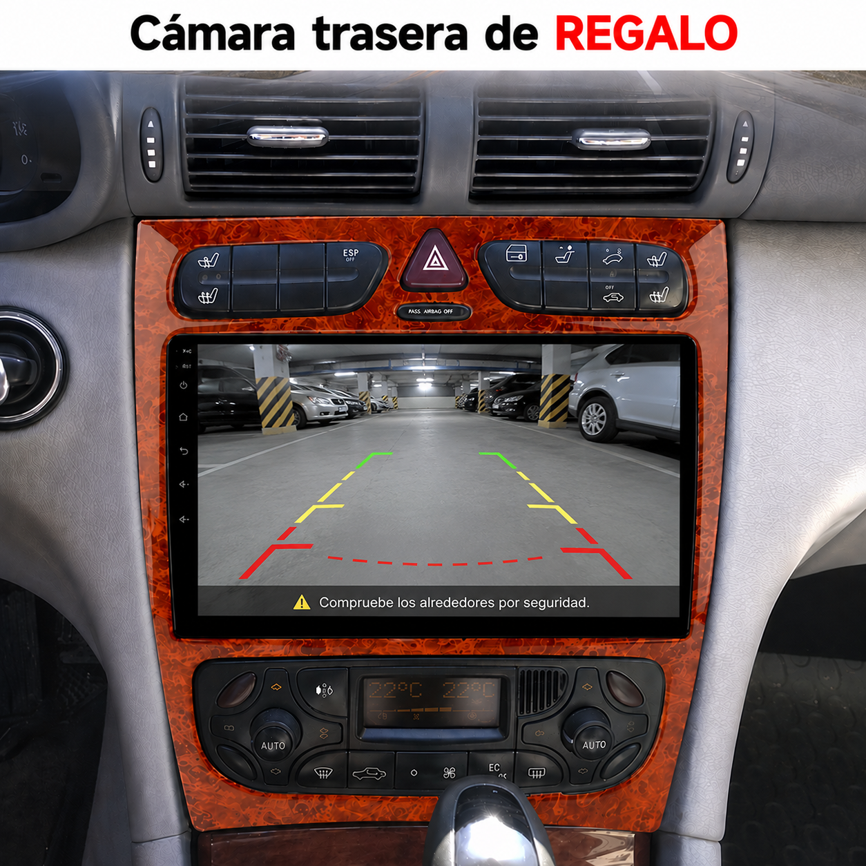 Radio Pantalla CarPlay y Android Auto para Mercedes Benz Clase C W203 / Clase CLK 2000-2009