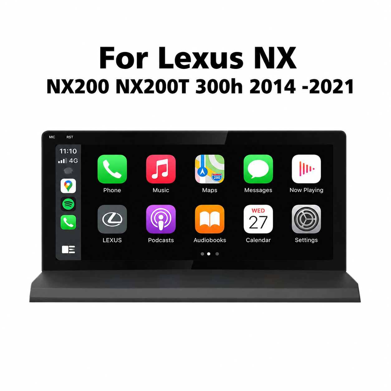 Radio pantalla CarPlay y Android Auto para Lexus NX NX200 NX200T NX300h 2014-2021
