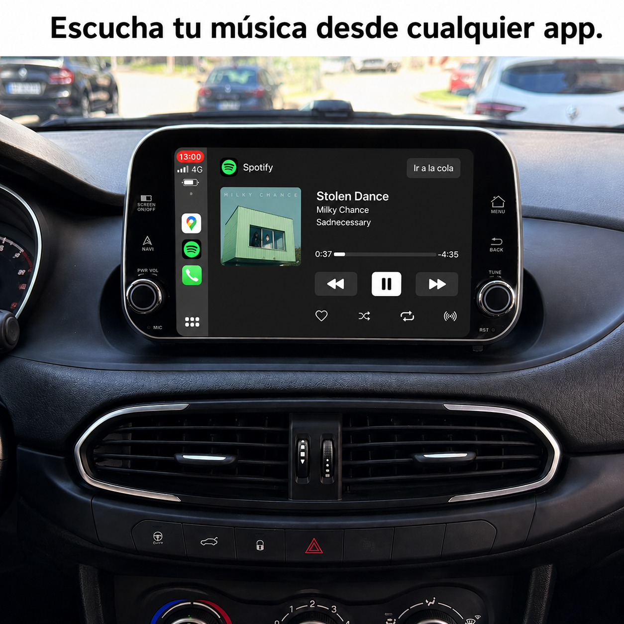 Radio Pantalla Carplay y Android Auto para  FIAT Egea Tipo 2016-2022