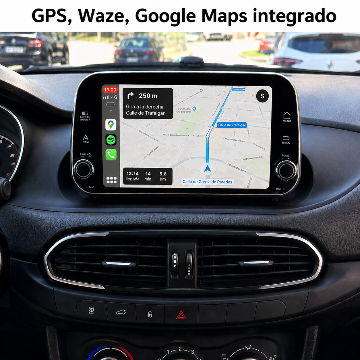 Radio Pantalla Carplay y Android Auto para  FIAT Egea Tipo 2016-2022