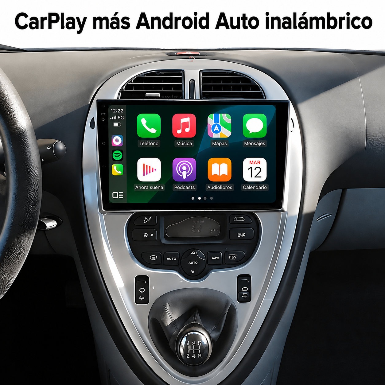 Radio Pantalla Carplay y Android Auto para Citroen Xsara Picasso 1999-2010