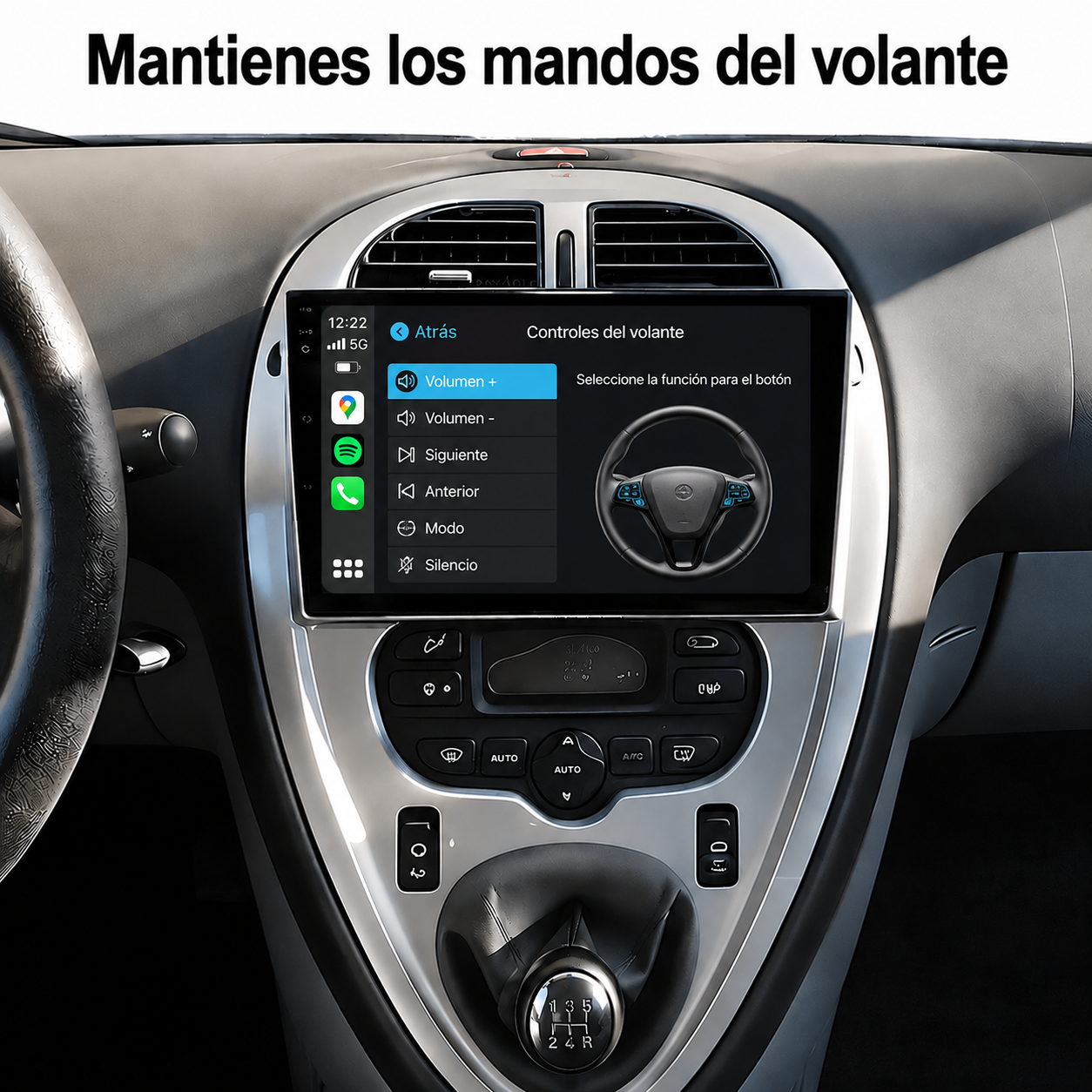 Radio Pantalla Carplay y Android Auto para Citroen Xsara Picasso 1999-2010