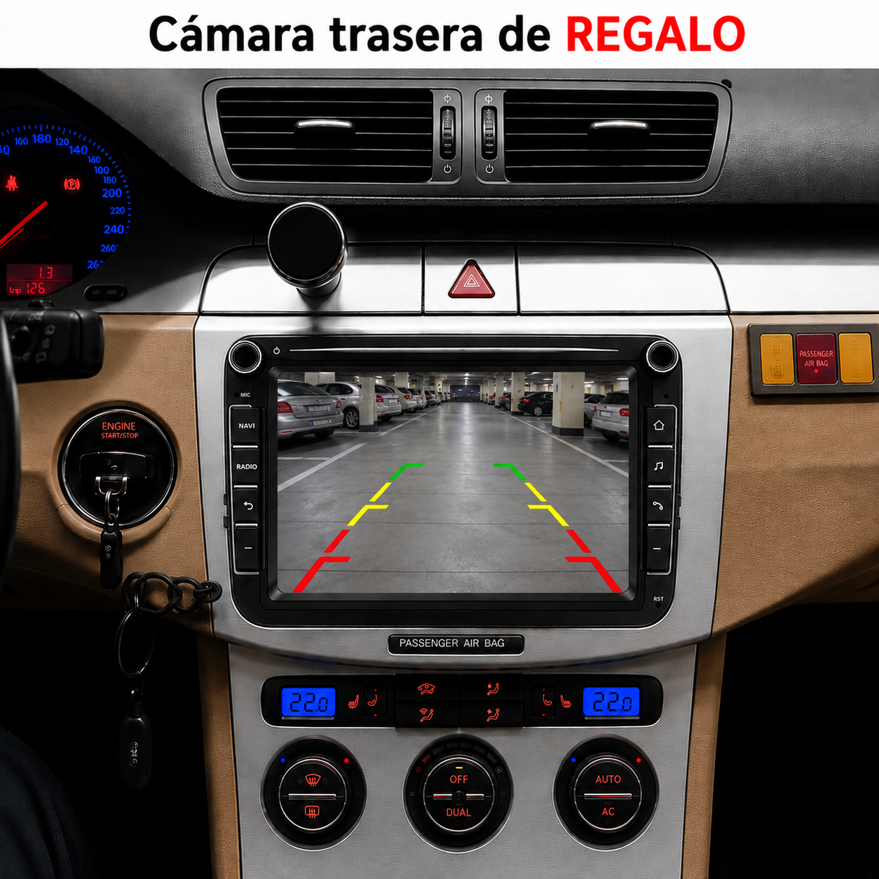 Radio Pantalla CarPlay y Android Auto para Volkswagen, Seat y Skoda