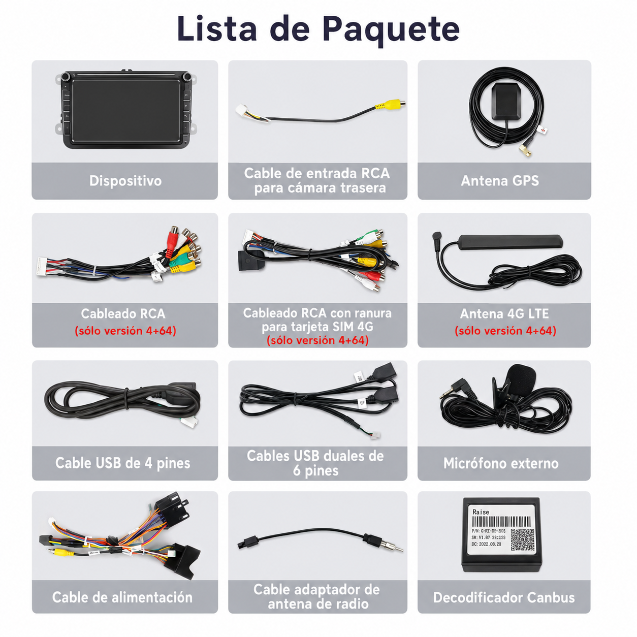 Radio Pantalla CarPlay y Android Auto para Volkswagen, Seat y Skoda