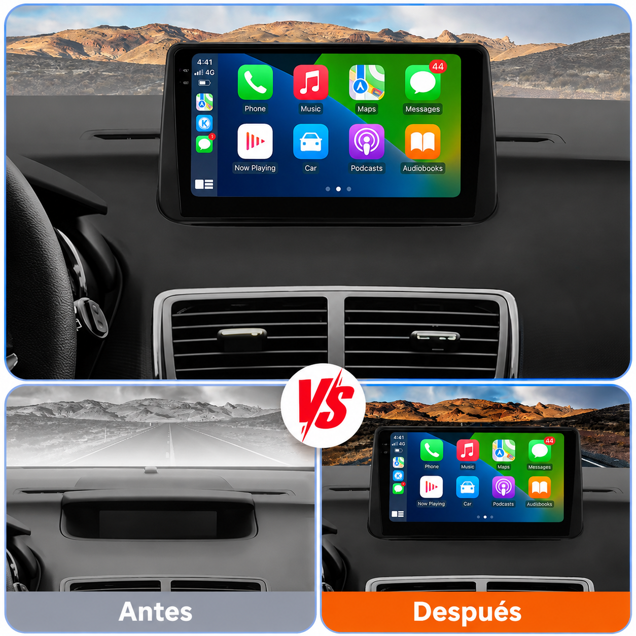 Radio Pantalla CarPlay y Android Auto para Opel Meriva B 2008-2017