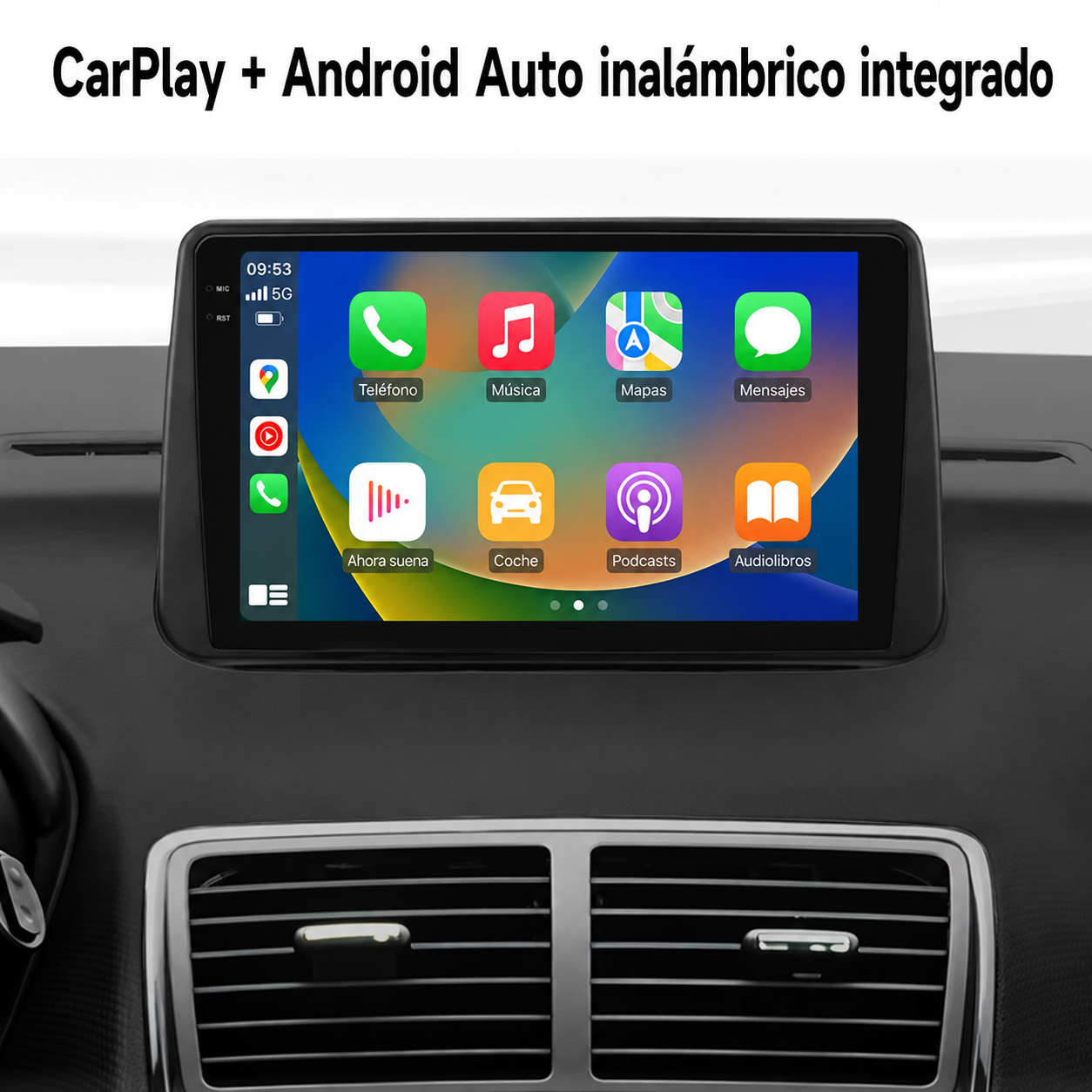 Radio Pantalla CarPlay y Android Auto para Opel Meriva B 2008-2017