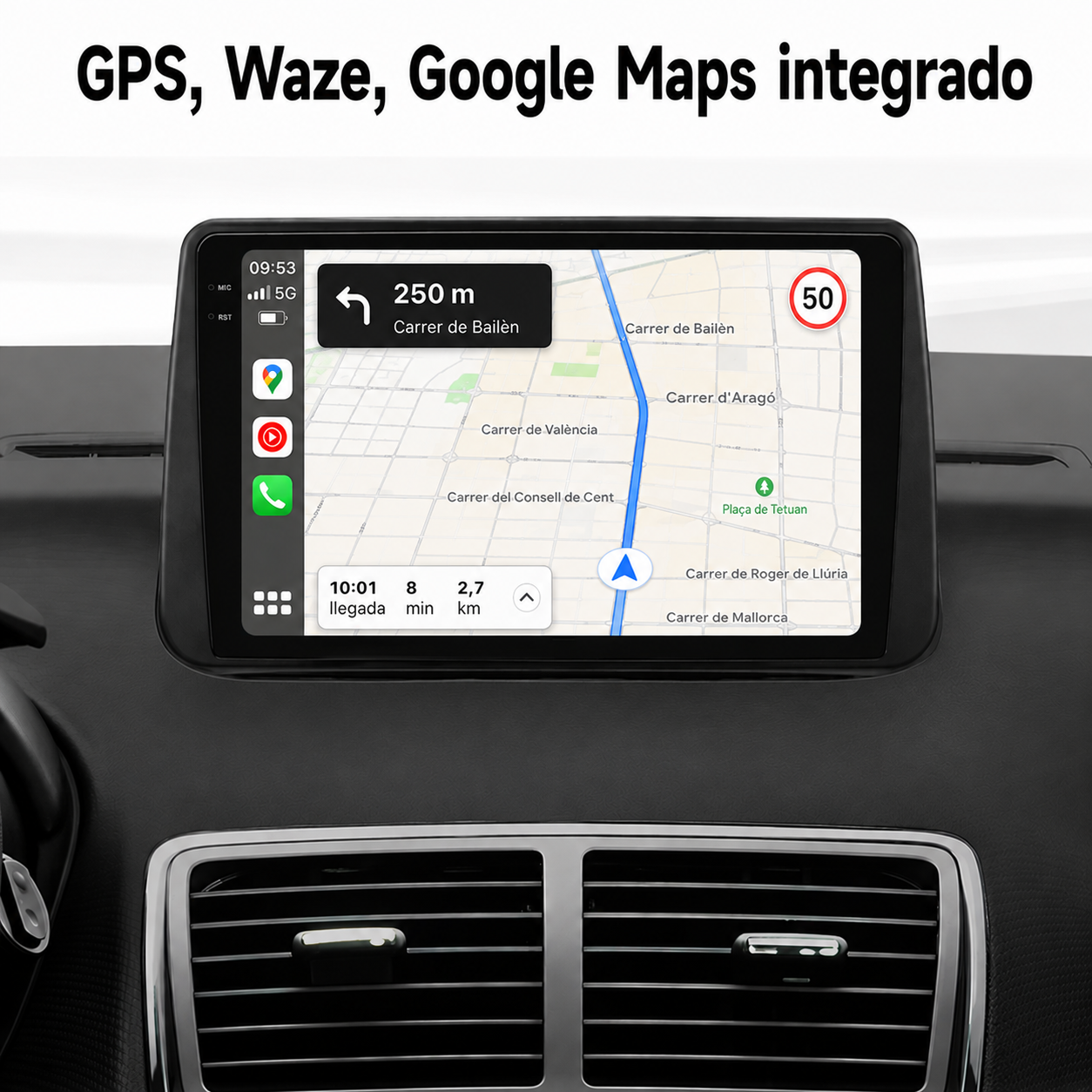 Radio Pantalla CarPlay y Android Auto para Opel Meriva B 2008-2017