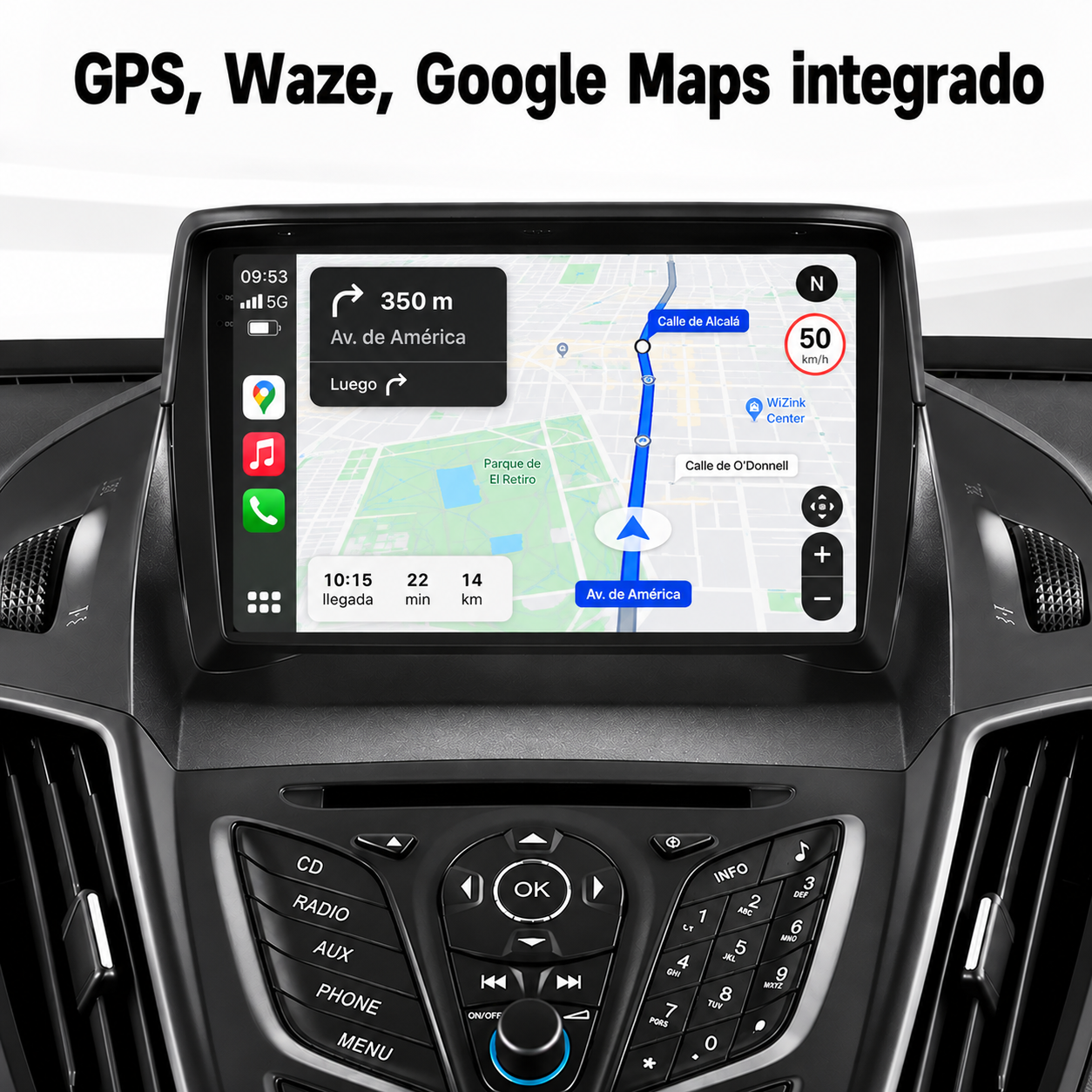 Radio pantalla CarPlay y Android Auto para Ford Escape Kuga 2 C-MAX 2012-2019 - foto 4
