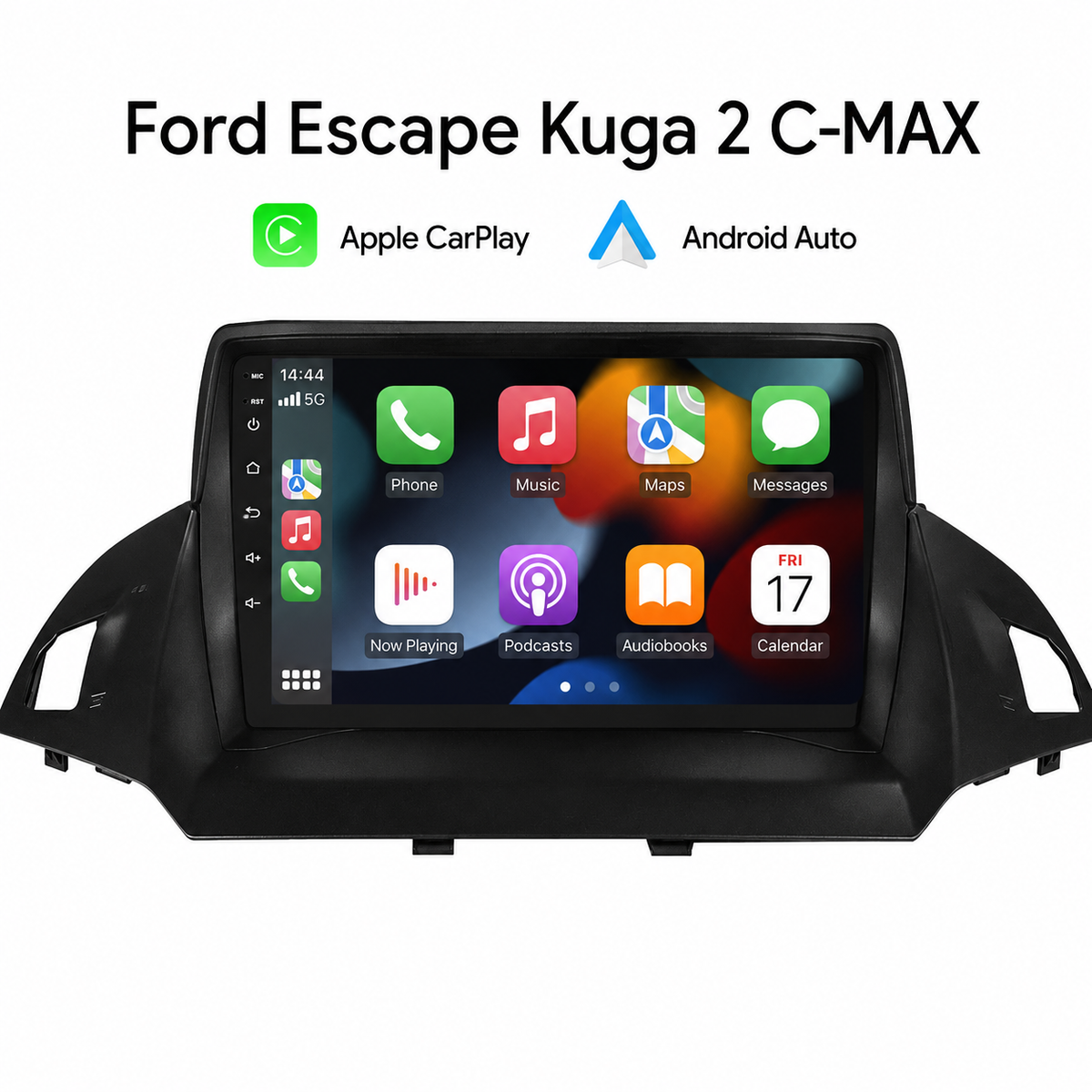 Radio pantalla CarPlay y Android Auto para Ford Escape Kuga 2 C-MAX 2012-2019
