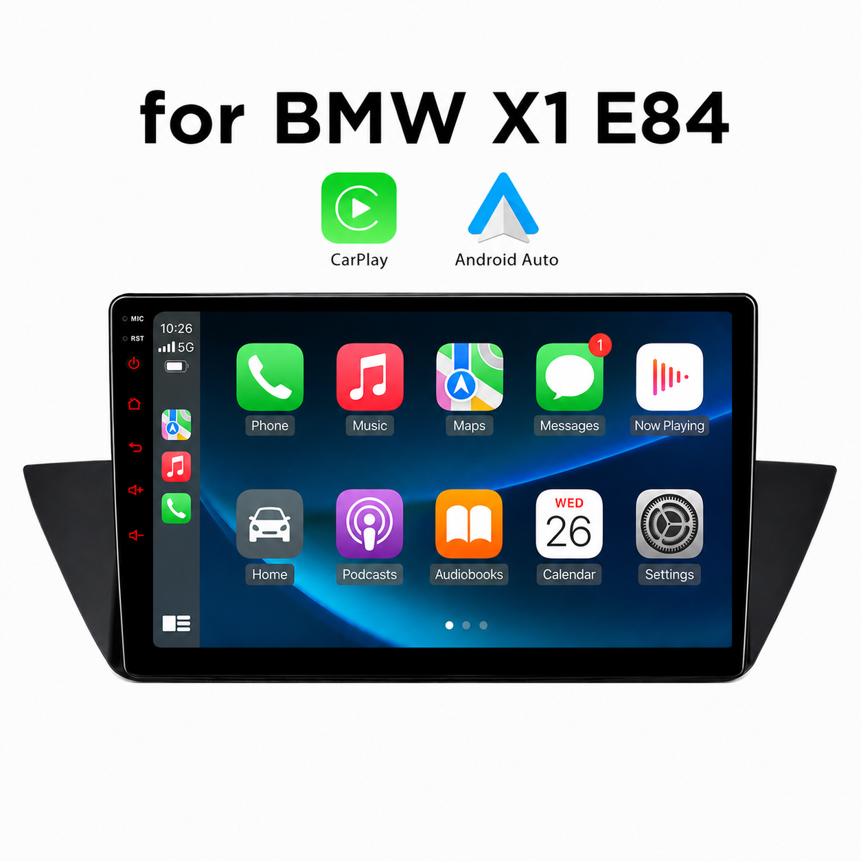 Radio Pantalla CarPlay y Android Auto para BMW X1 (E84) 2009-2017
