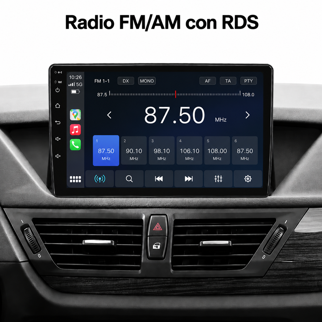 Radio Pantalla CarPlay y Android Auto para BMW X1 (E84) 2009-2017