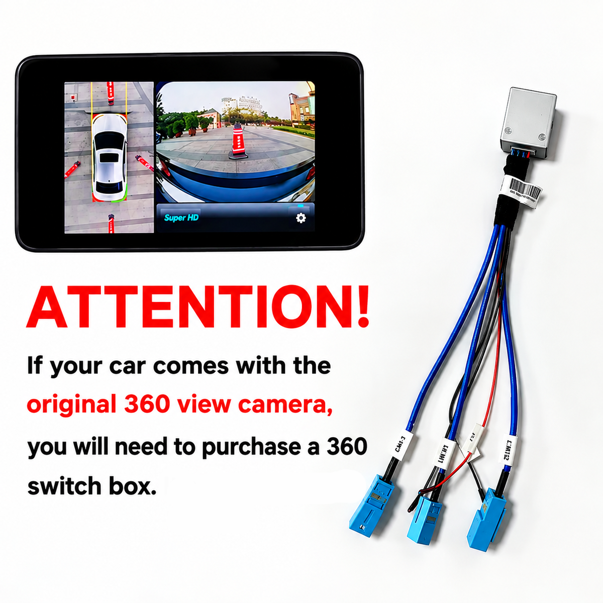 Adaptador Cámara 360° OEM para Lexus - Integración Radio Android