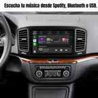 Radio Pantalla CarPlay y Android Auto para Volkswagen Sharan Seat Alhambra 2010-2021