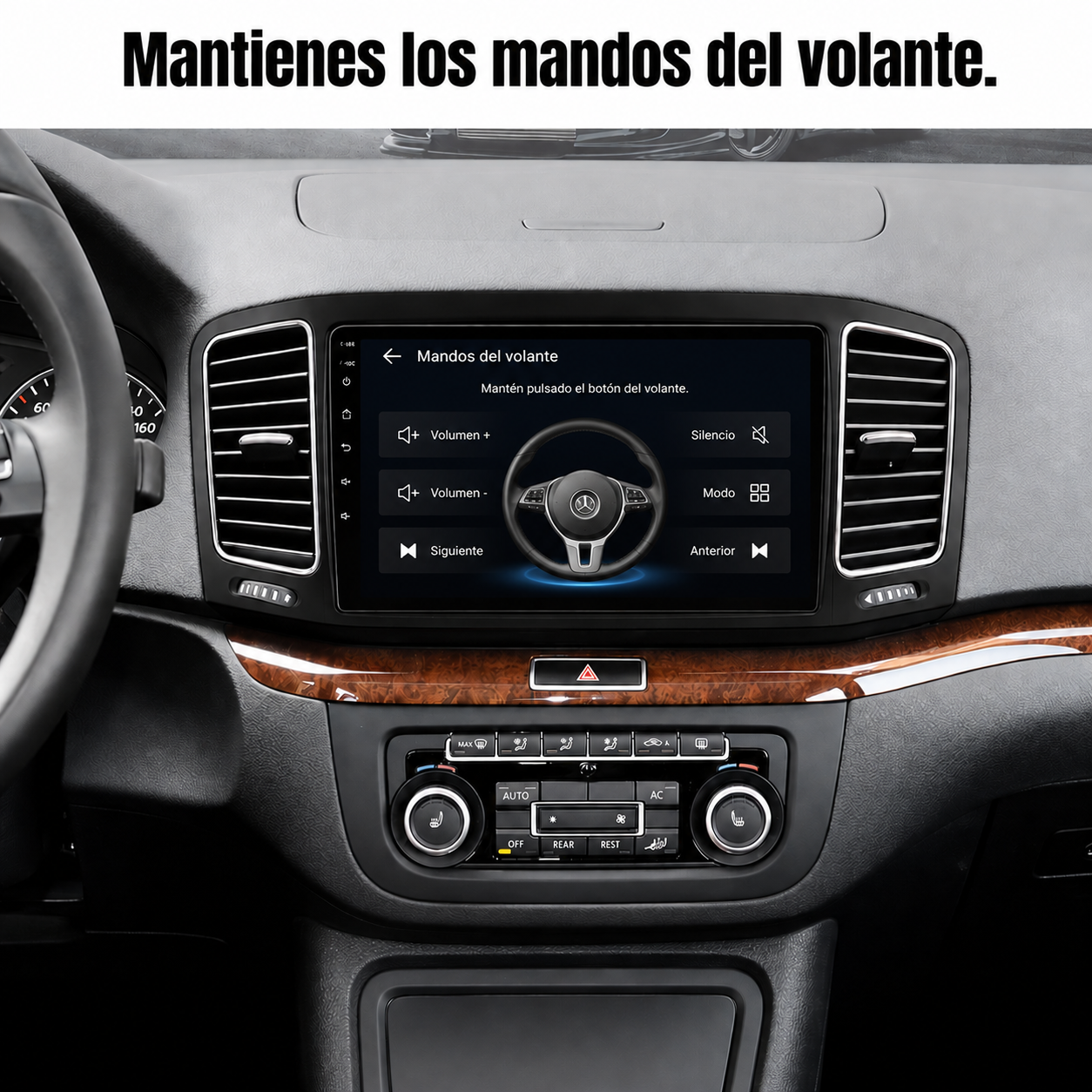 Radio Pantalla CarPlay y Android Auto para Volkswagen Sharan Seat Alhambra 2010-2021
