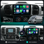 Radio Pantalla CarPlay y Android Auto para Peugeot Boxer Fiat Ducato Citroen Jumper 2018-2026