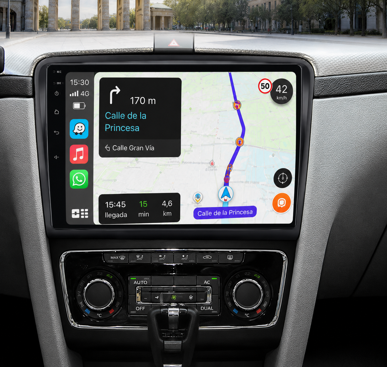 Radio Pantalla Carplay para Skoda Super B 2 2008-2015