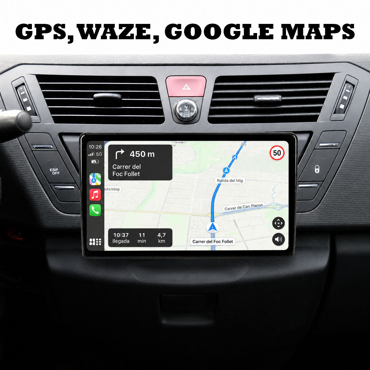 Radio Pantalla CarPlay y Android Auto para Citroen C4 Grand Picasso 2006-2013