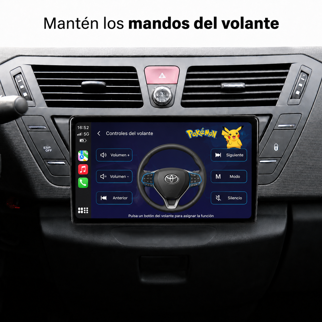 Radio Pantalla CarPlay y Android Auto para Citroen C4 Grand Picasso 2006-2013