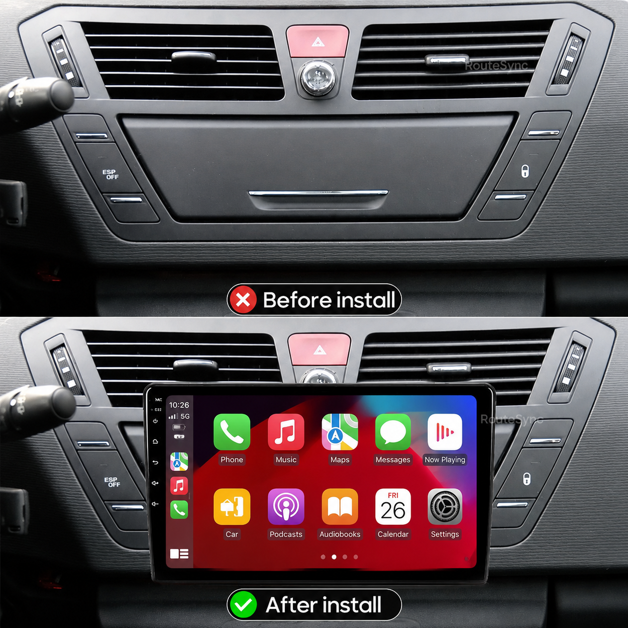Radio Pantalla CarPlay y Android Auto para Citroen C4 Grand Picasso 2006-2013