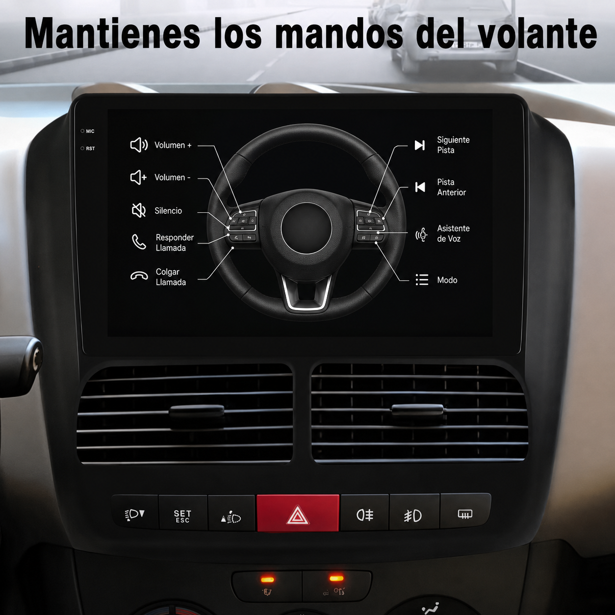 Radio Pantalla CarPlay y Android Auto para FIAT DOBLO - OPEL COMBO TOUR 2010-2015