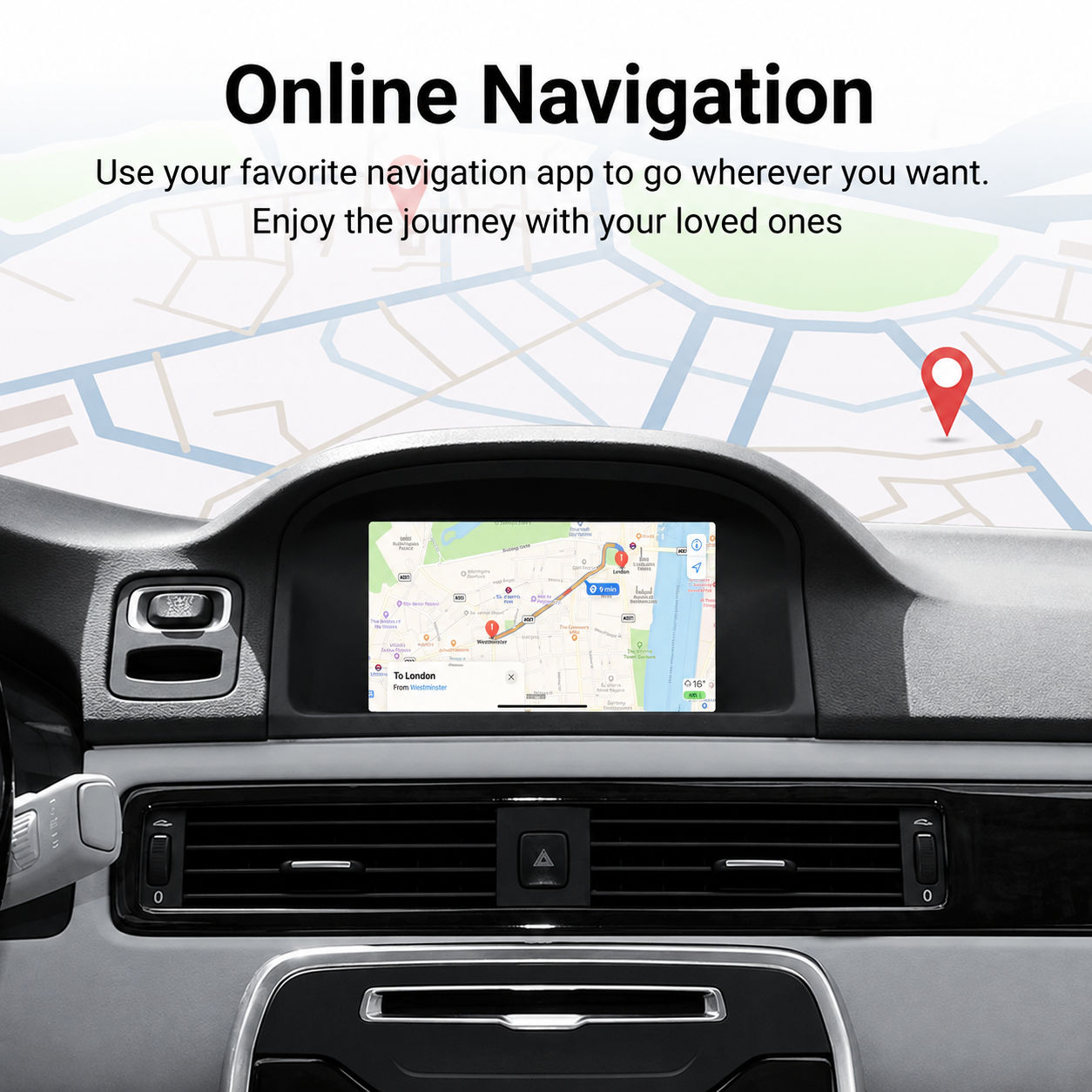 Radio Pantalla CarPlay y Android Auto para Volvo S80 V70 XC70 2011-2016