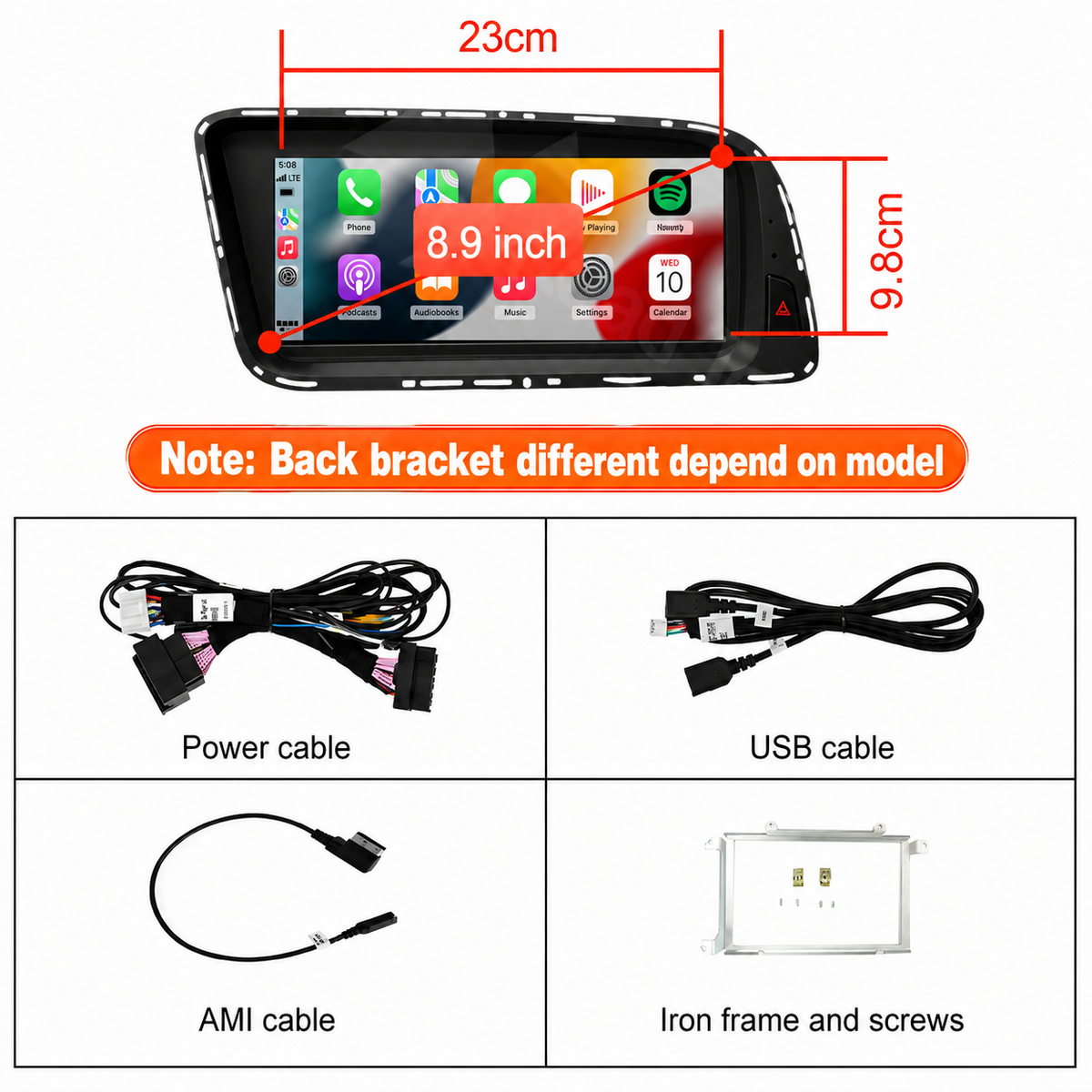 Radio pantalla CarPlay y Android Auto para Audi Q5 2009-2016 - foto 9