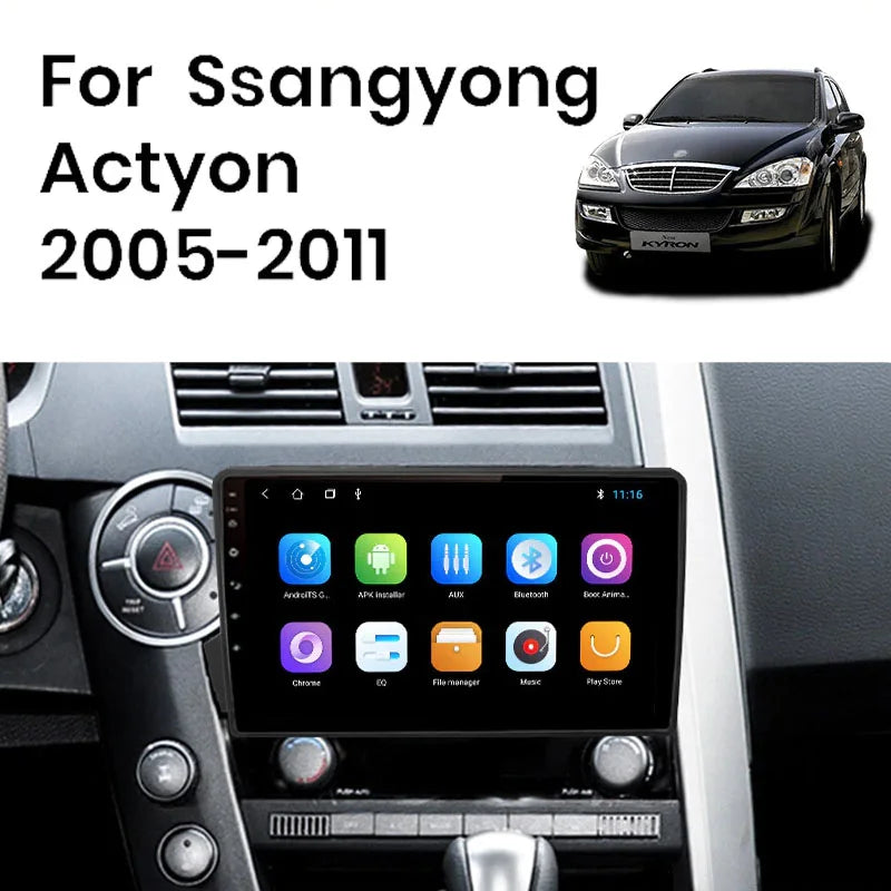 Radio Pantalla Carplay para SsangYong Kyron Actyon 2005-2011 - foto 2