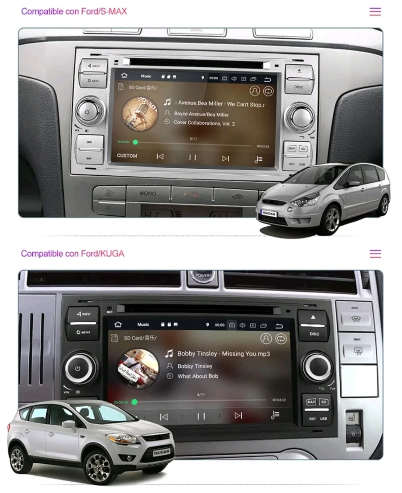 Radio Pantalla Carplay para Ford Mondeo Focus C-Max