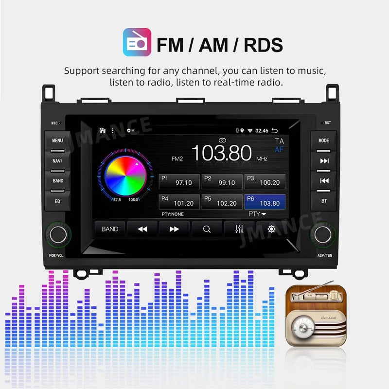 Radio Pantalla Carplay para Mercedes-Benz W169 W245 W639 W906