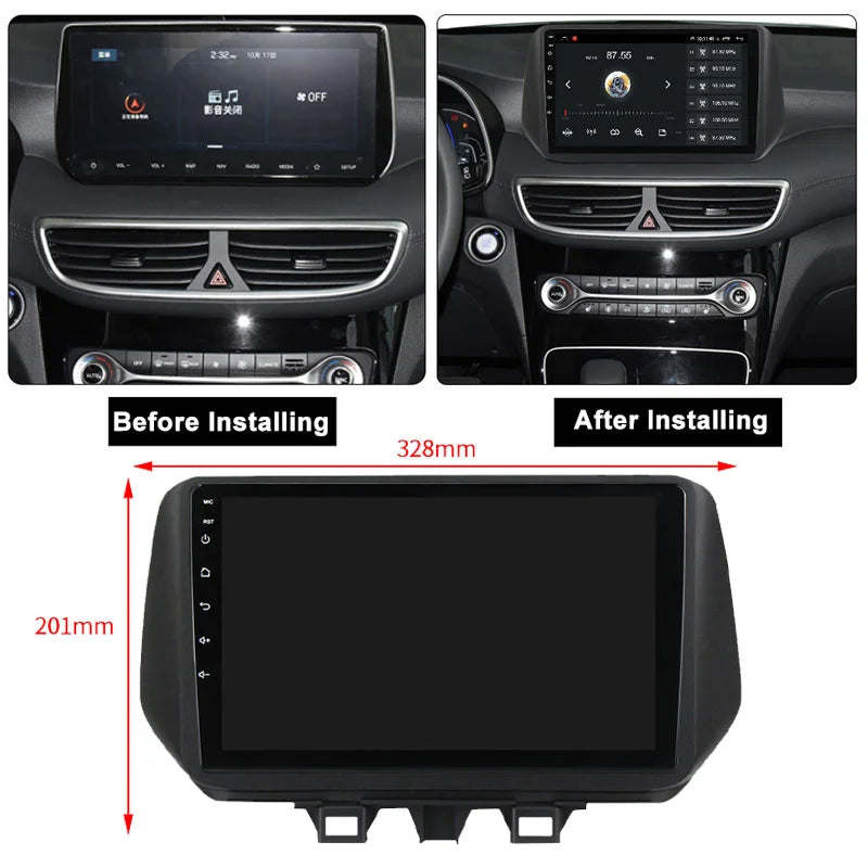 Radio Pantalla Carplay para Fiat Hyundai Tucson 2020