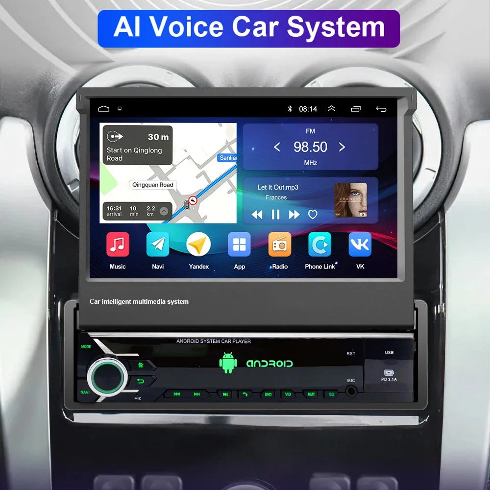 Radio Pantalla Carplay Extraible 1 Din Universal