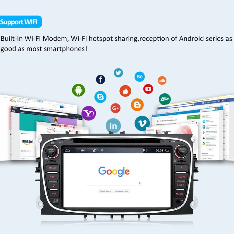 Radio Pantalla Carplay para Ford Focus S Max Mondeo Galaxy C Max - foto 3