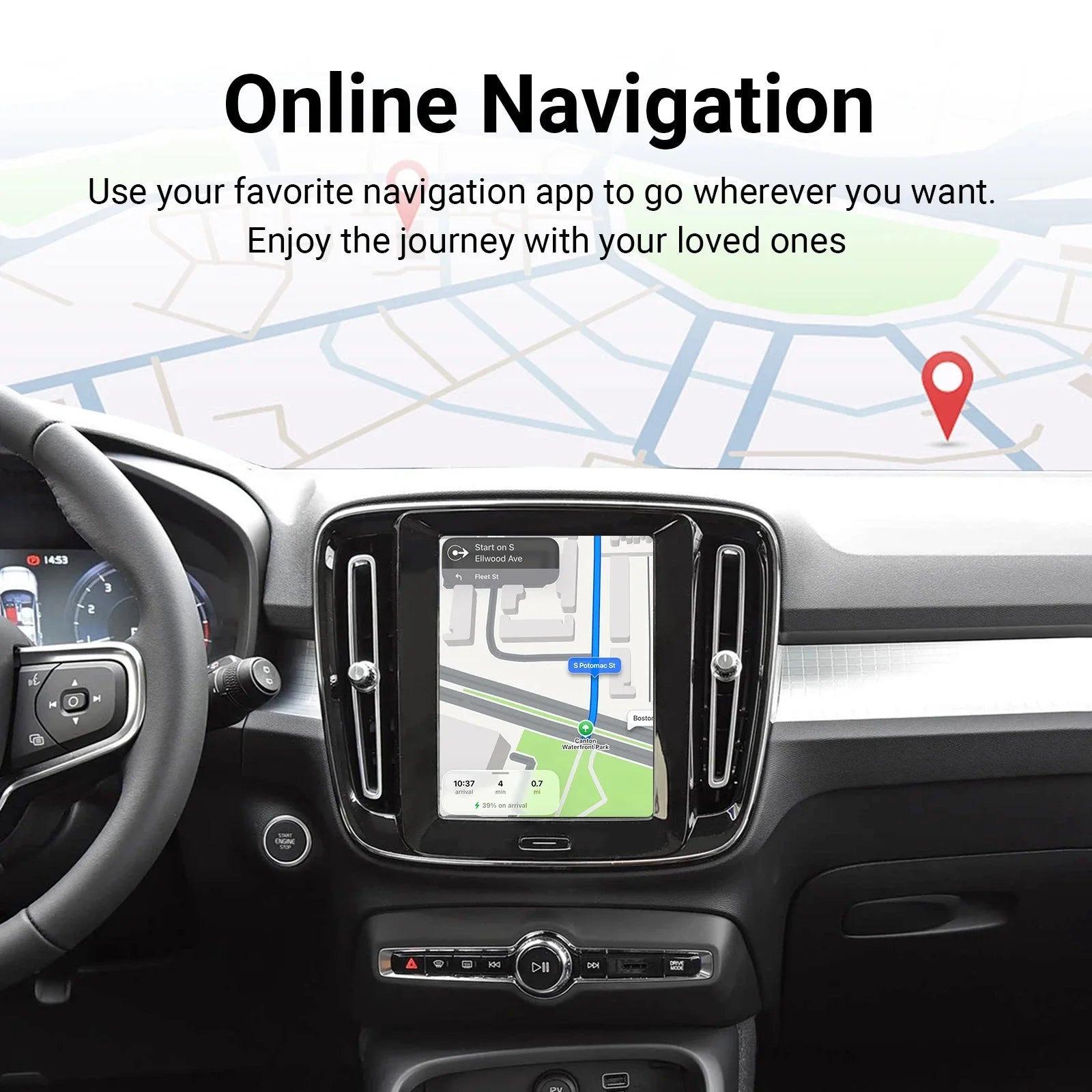 Interfaz CarPlay y Android Auto para Volvo S60 S90 V60 V90 XC40 XC60 XC90