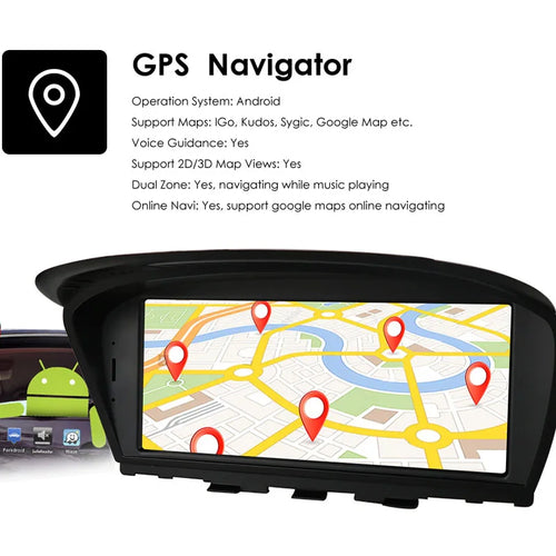 Radio pantalla CarPlay y Android Auto para BMW Serie 5 E60 - foto 2