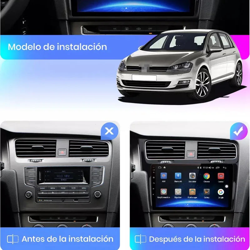 Navegador GPS Android para Volkswagen Golf 7