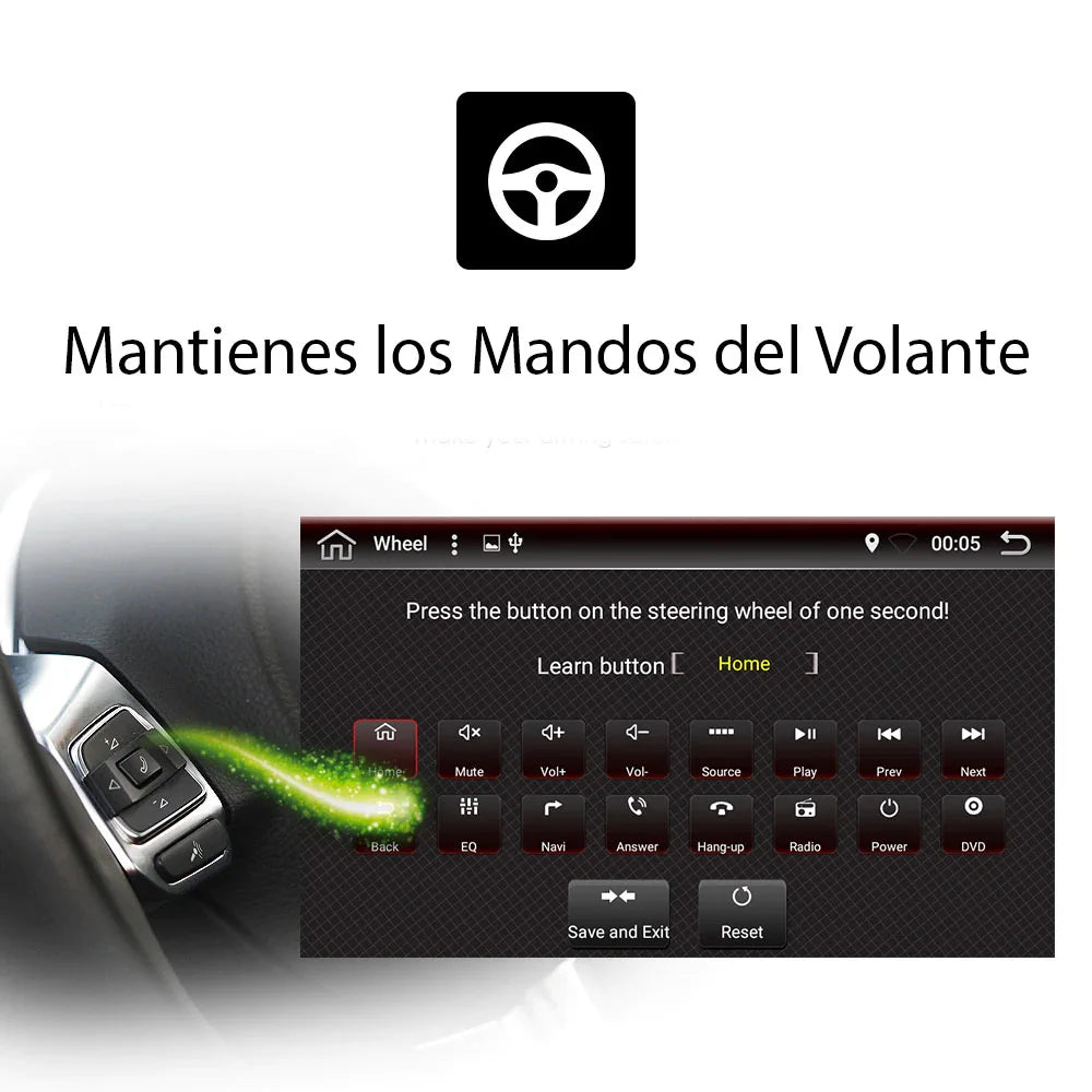 Radio pantalla Android 1 din Extraíble con CD/DVD