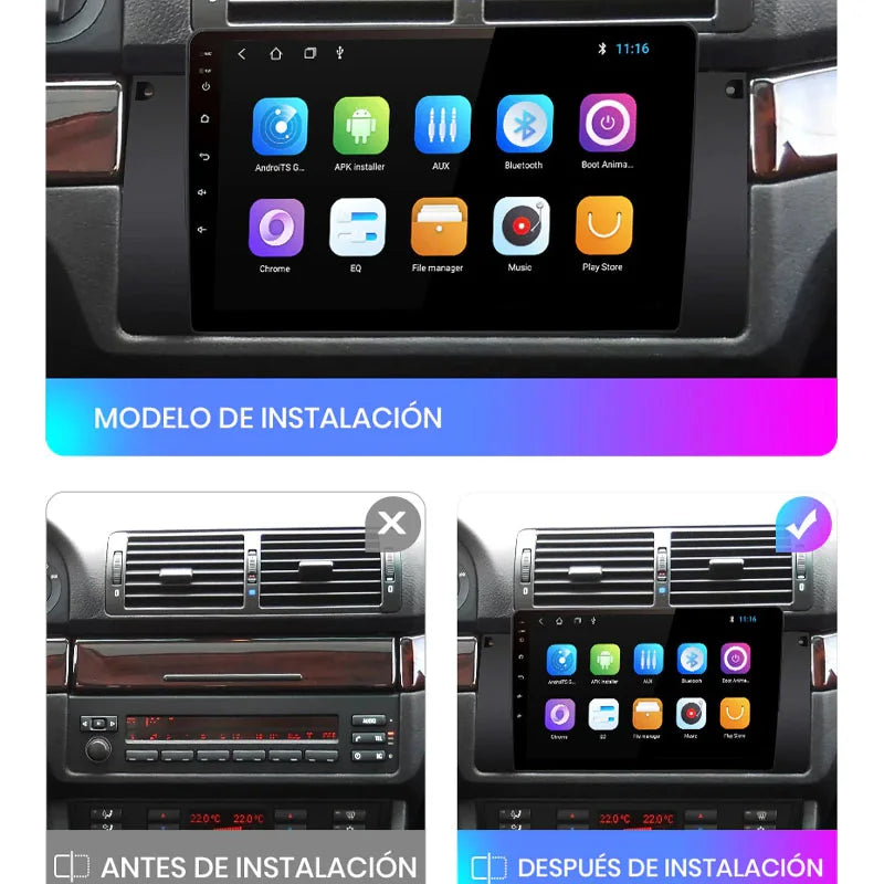 Radio Pantalla Carplay para BMW E53 E39 X5 - foto 3