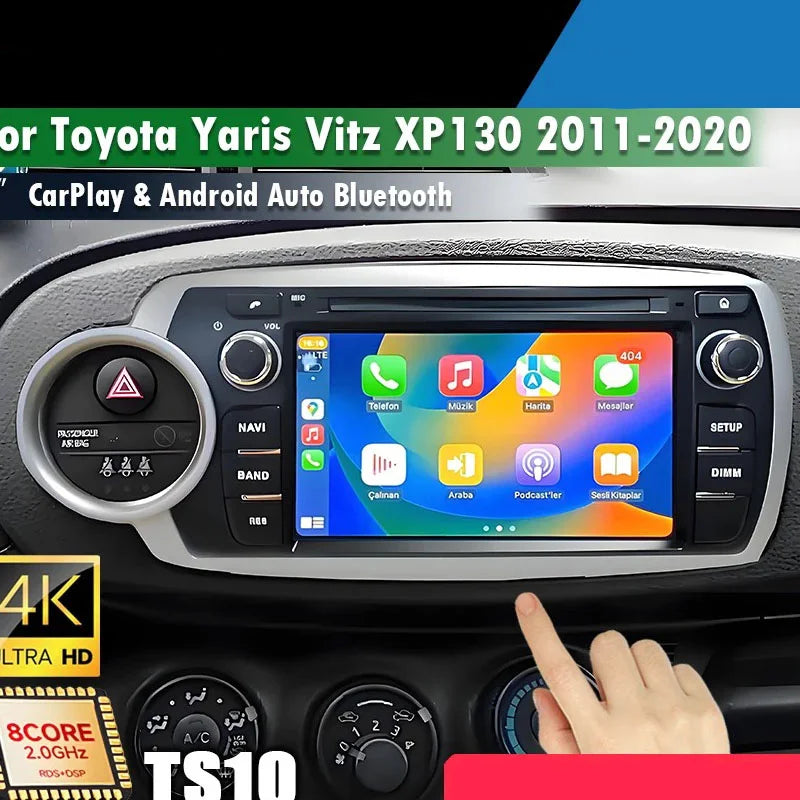 Interfaz CarPlay y Android Auto para Toyota Camry C-HR Yaris RAV4 Corolla
