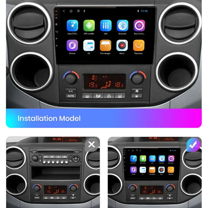 Radio Pantalla Carplay para Peugeot Partner Citroen Berlingo 2 - foto 3