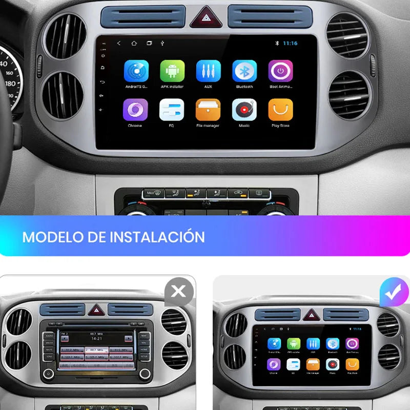 Radio Pantalla Carplay para Volkswagen Tiguan 2006-2016 - foto 3
