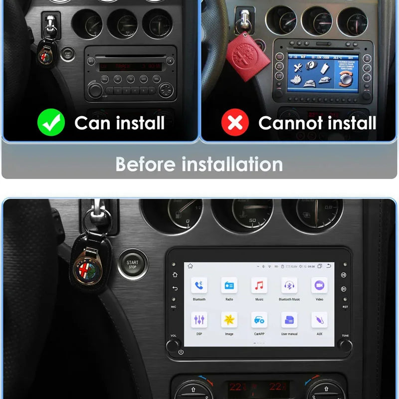 Radio Pantalla Carplay para Alfa Romeo 159 Brera Spider Sportwagon - foto 2