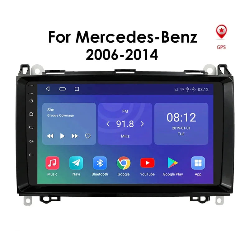 Radio CarPlay Mercedes-Benz B200 Sprinter W906 W639 Clase AB W169 W245 Viano Vito
