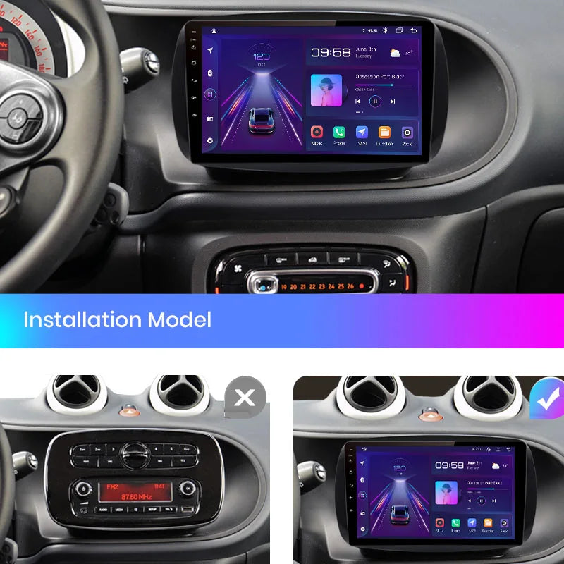 Radio Pantalla Carplay para Mercedes-Benz Smart Fortwo 2014-2022 - foto 3