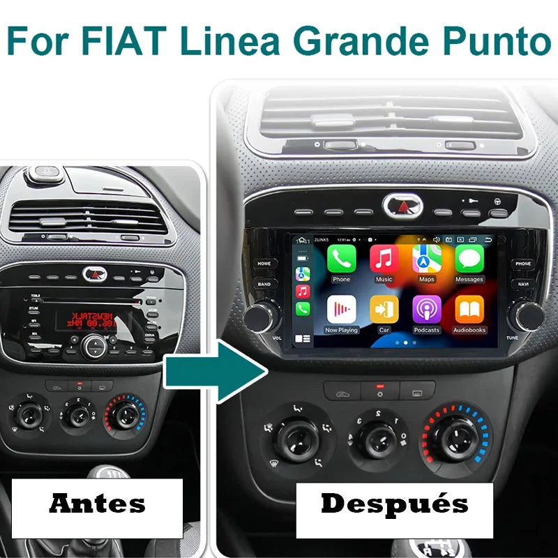 Fiat Linea Punto Evo 2010-2017 - Radio Pantalla Carplay y Android Auto - foto 2