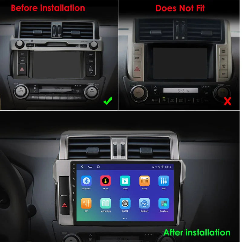 Radio Pantalla Carplay para Toyota Land Cruiser Prado 150 - foto 2